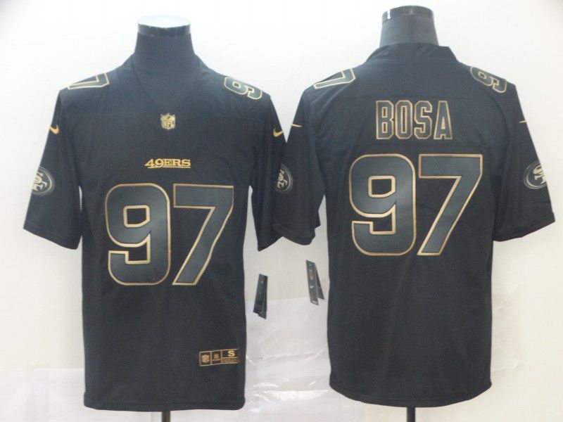Men San Francisco 49ers #97 Bosa Nike Vapor Limited Black Golden NFL Jerseys->oakland raiders->NFL Jersey